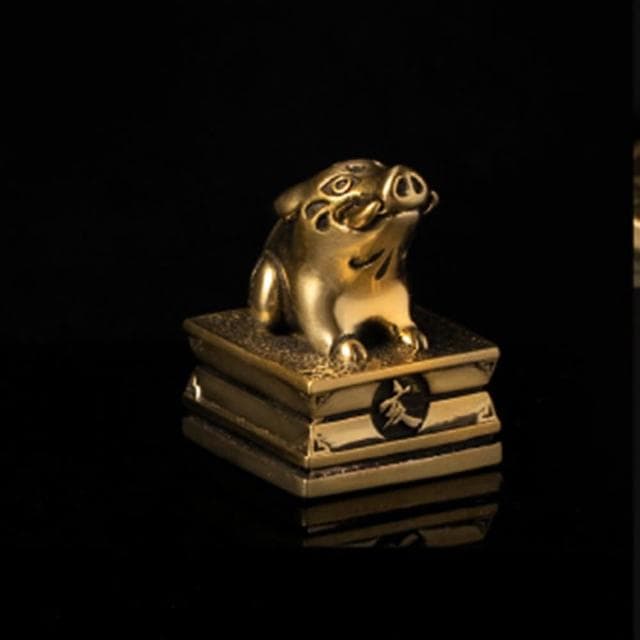 【Jaunty King】JK銀飾 黃銅 十二生肖賜福慶典 印章(彌月禮盒|生肖印章|造型印章|個人章|六分印章)