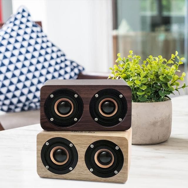 木質藍芽喇叭 K5A 迷你版(實木手感 6w猛烈輸出 音質狠好 藍牙 喇叭 音箱 音響)