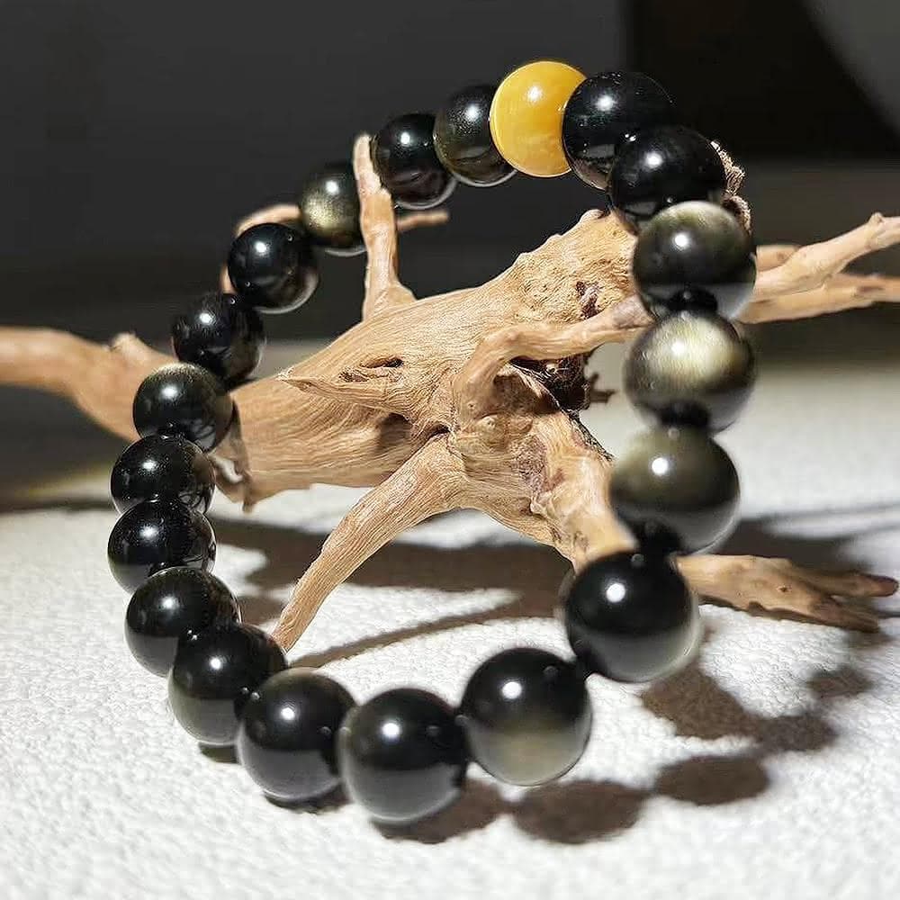 【Paiya 派亞】原創設計師負能量退散10MM金耀石6A金曜石配金虎眼手串手鍊手環黃虎眼防止負能量入侵