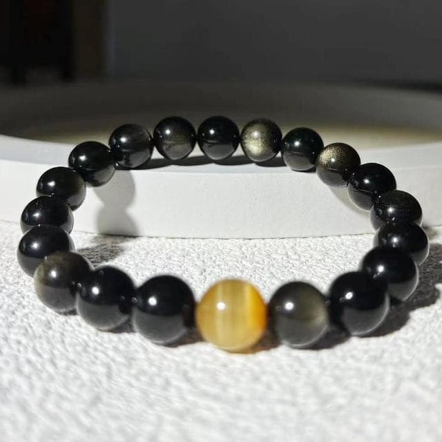 【Paiya 派亞】原創設計師負能量退散10MM金耀石6A金曜石配金虎眼手串手鍊手環黃虎眼防止負能量入侵