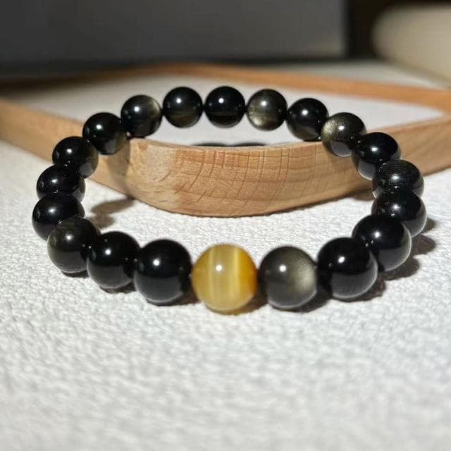 【Paiya 派亞】原創設計師負能量退散10MM金耀石6A金曜石配金虎眼手串手鍊手環黃虎眼防止負能量入侵
