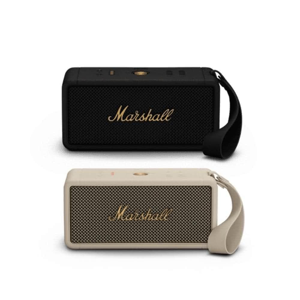 【Marshall】Marshall Middleton 〔黑金色/奶油白〕 藍芽 喇叭 充電式 防水防塵 輕巧便攜 公司貨 18個月保(marshall middleton 藍牙 音響)