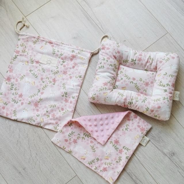 【kobemoms】台灣製 枕頭安撫組 彌月禮 新生兒禮物(安撫巾 收納袋 嬰兒枕)