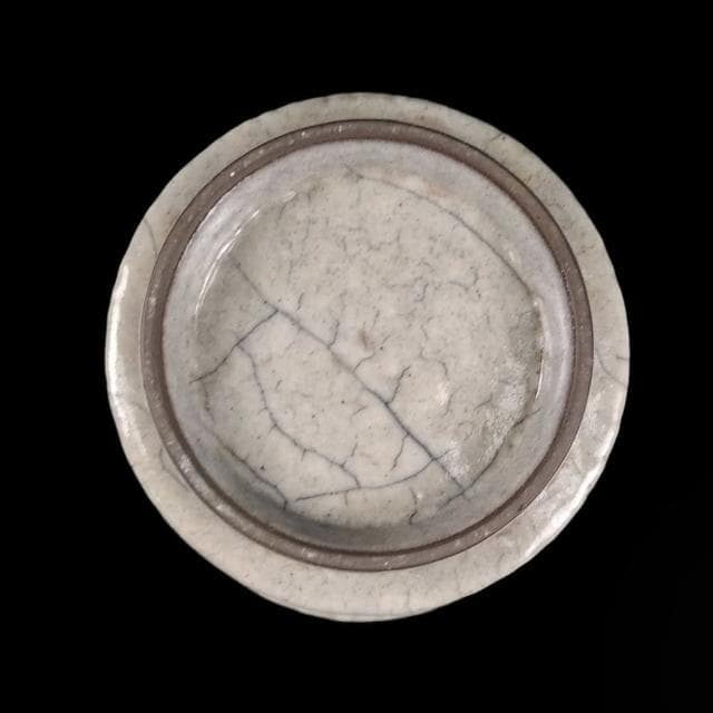 《博古珍藏》宋 哥窯米黃釉花觚 老件花瓶瓷器 早期收藏