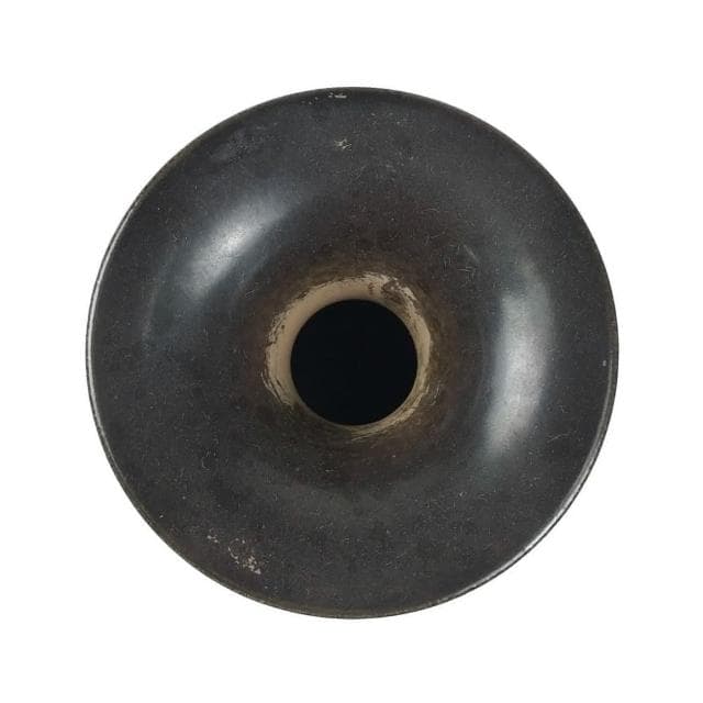 《博古珍藏》宋 吉州窯黑釉刻文字玉壺春瓶 早期收藏 花瓶瓷器