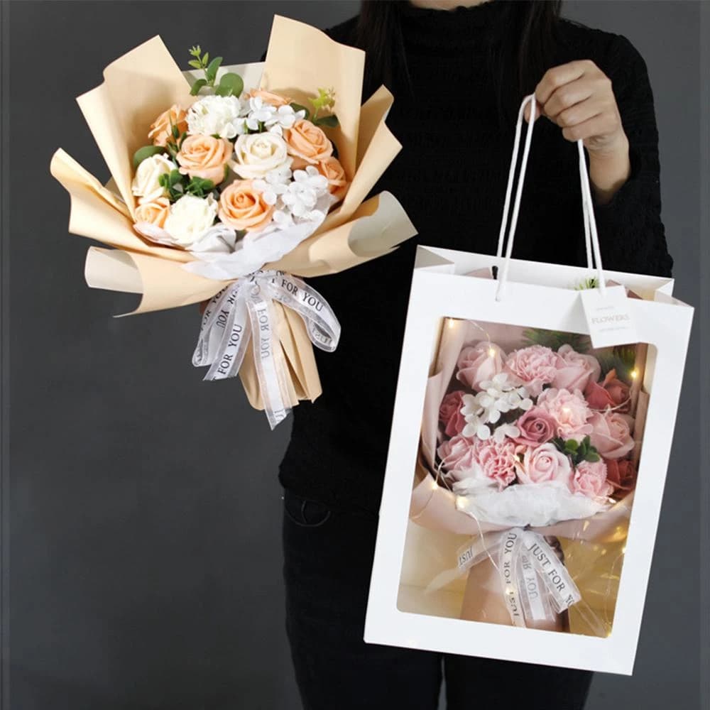 【Warm House Decor 暖和家居】節日送禮花束 (畢業花束 七夕情人節 香皂仿真花 母親節教師節 感恩花束 生日禮物 送女生禮物 康乃馨花)