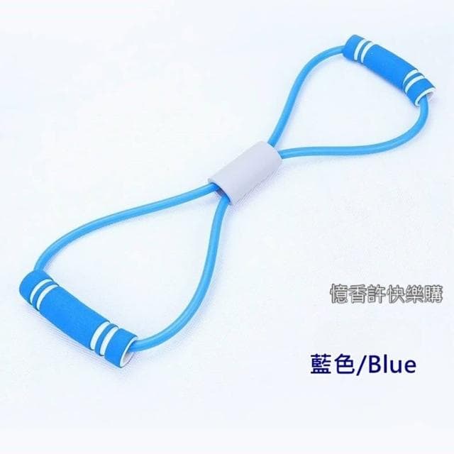 憶香許快樂購 加厚 TPE乳膠 瑜伽 8字拉力器 女生 拉背擴胸器 八字拉力器帶繩 家用健身彈力帶 開肩美背拉伸瘦背繩
