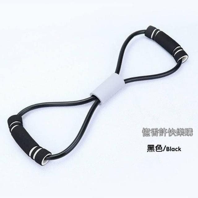 憶香許快樂購 加厚 TPE乳膠 瑜伽 8字拉力器 女生 拉背擴胸器 八字拉力器帶繩 家用健身彈力帶 開肩美背拉伸瘦背繩