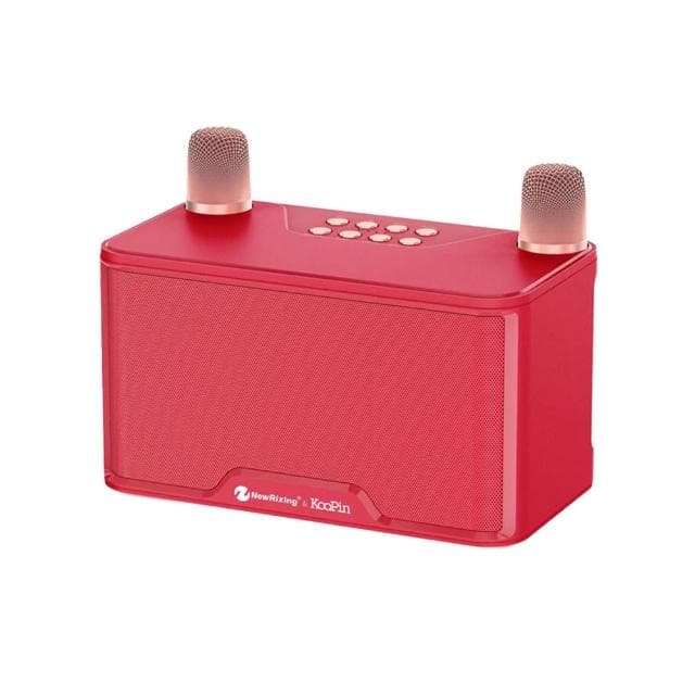 【KooPin】雙人無線麥克風行動KTV音響組 無線麥克風 便攜式音響 卡拉OK音響 藍牙音響 行動音響 KTV