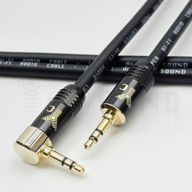 【YC Sound】頂配 鍍鉻全銅插頭 發燒線 3.5mm音源線 3.5mm公對公 耳機對錄線 L頭 彎頭 車用AUX IN 藍牙 電腦喇叭 PA音響線材 音頻連接線 RODE錄音線 AUX車用線 喇叭音源線