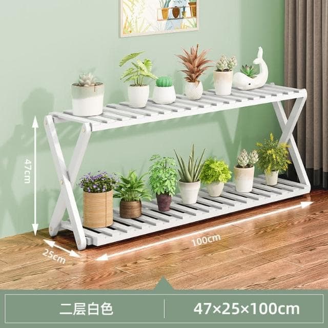 材質保證 陽臺花架子室內多層實木客廳傢用置物架多肉綠蘿花盆架裝飾植物架花架子 傢用盆栽 盆栽花架 多層花架