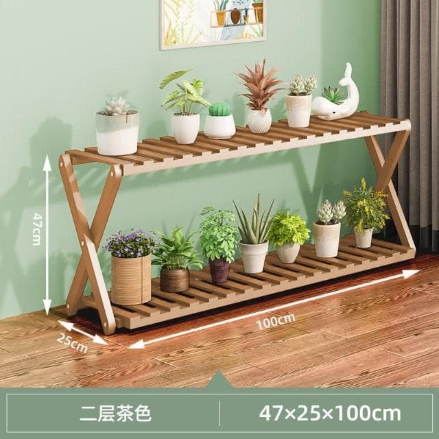 材質保證 陽臺花架子室內多層實木客廳傢用置物架多肉綠蘿花盆架裝飾植物架花架子 傢用盆栽 盆栽花架 多層花架