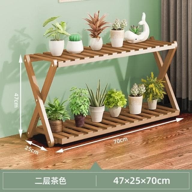 材質保證 陽臺花架子室內多層實木客廳傢用置物架多肉綠蘿花盆架裝飾植物架花架子 傢用盆栽 盆栽花架 多層花架