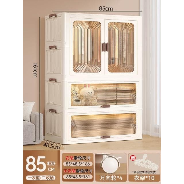 新款 免安裝 寶寶衣櫃 兒童衣服收納櫃 儲物櫃 嬰兒小衣櫥 臥室家用簡易嬰兒衣櫃 超大容量儲物櫃