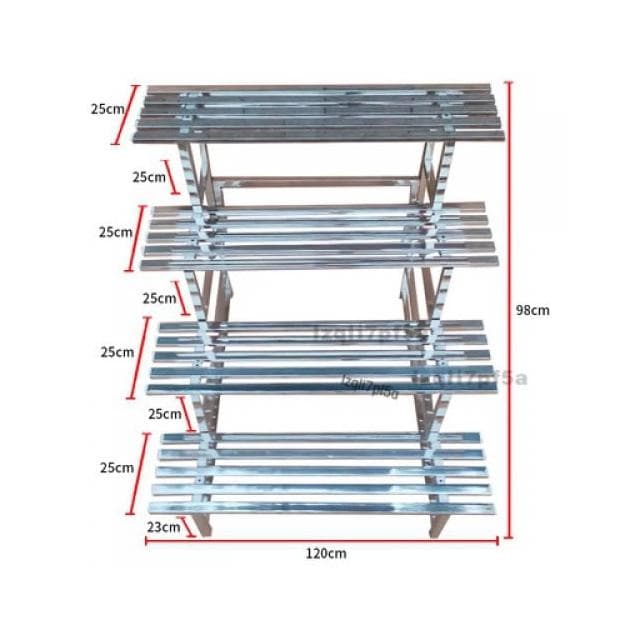 免運 陽臺落地式花盆架 花架 盆栽架 植物架 戶外花架防鏽防腐 不鏽鋼花架 不鏽鋼花架 多層置物架 園藝花架 階梯式花架