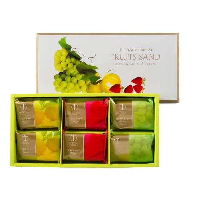 【銀座千疋屋】奶油夾心餅乾系列-蘭姆葡萄6入/綜合水果6入/蘭姆葡萄15入/綜合水果15入(1盒;餅乾 東京 送禮)