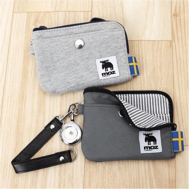 【moz】北歐瑞典 moz 伸縮票卡夾 零錢包 L型零錢包 收納包 票卡包 防潑水