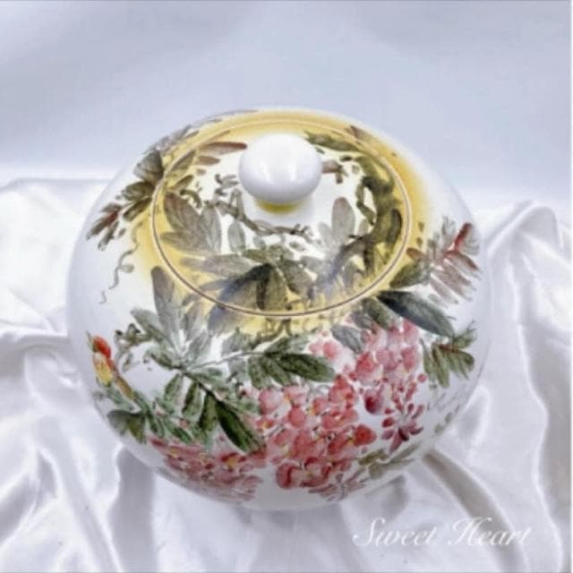 【田芯】Sweet Heart 田芯精品 鶯歌手工彩繪陶瓷🥰紫藤花 鳥語花香 實品拍攝