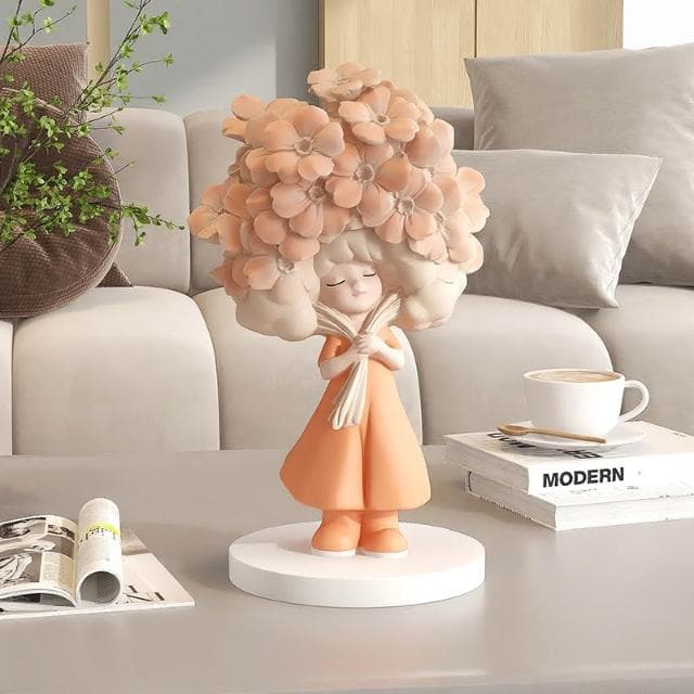 桃甜也居家生活 奶油風女孩擺飾客廳電視櫃酒櫃玄關家居裝飾品高級感生日喬遷禮物