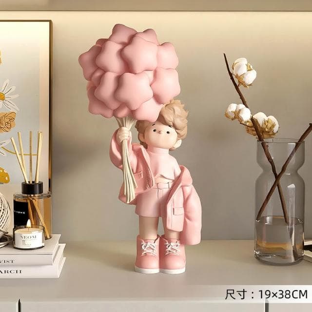 桃甜也居家生活 奶油風女孩擺飾客廳電視櫃酒櫃玄關家居裝飾品高級感生日喬遷禮物