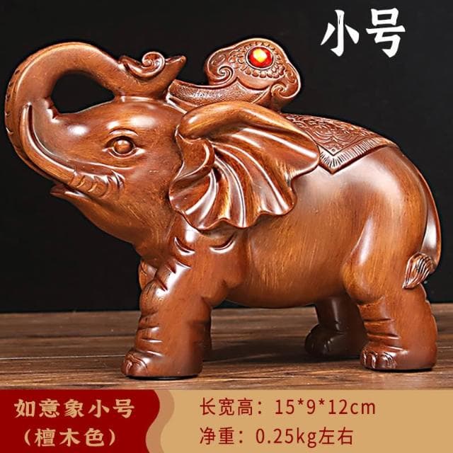 桃甜也居家生活 招財大象擺飾一對客廳玄關電視酒櫃辦公室工藝裝飾品喬遷開業禮品