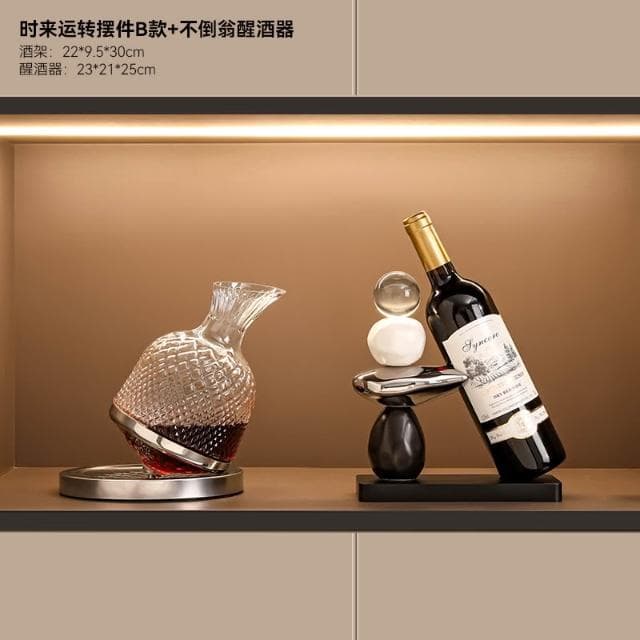 免運 時來運轉紅酒架/酒櫃擺件/家居客廳餐邊櫃杯架/電視櫃紅酒托/喬遷禮品