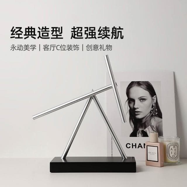 物理反重力辦公室牛頓擺動鋼鐵俠混沌擺永動擺件商務喬遷新居禮物