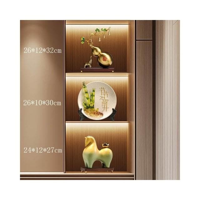 馬上有錢擺件 招財辦公室裝飾品 高檔新中式客廳擺件 喬遷開業禮品 祝福寓意 療癒小物 辦公室風水陶瓷擺件