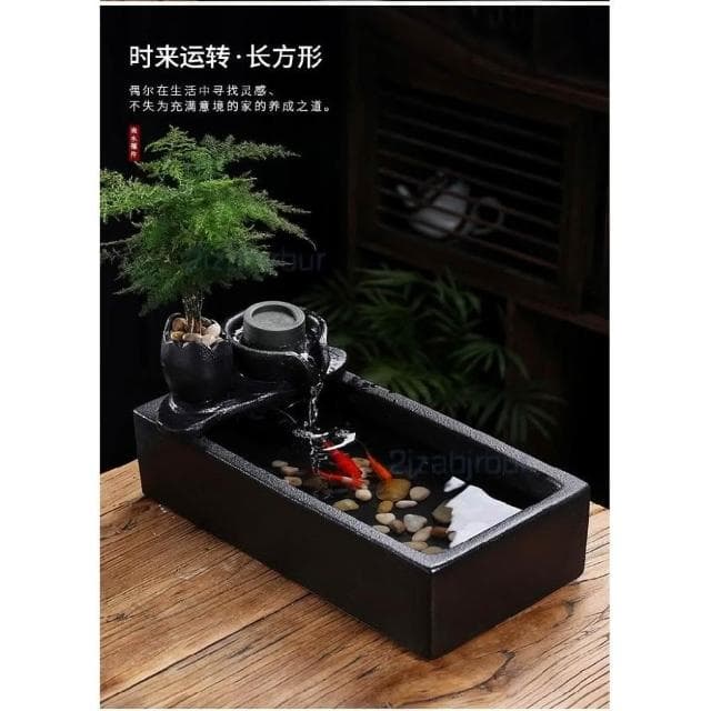 流水生財 循環水招財 風水球噴泉 辦公室桌面茶几小擺件 開業喬遷禮物 時來運轉 療癒小物 辦公室風水陶瓷擺件