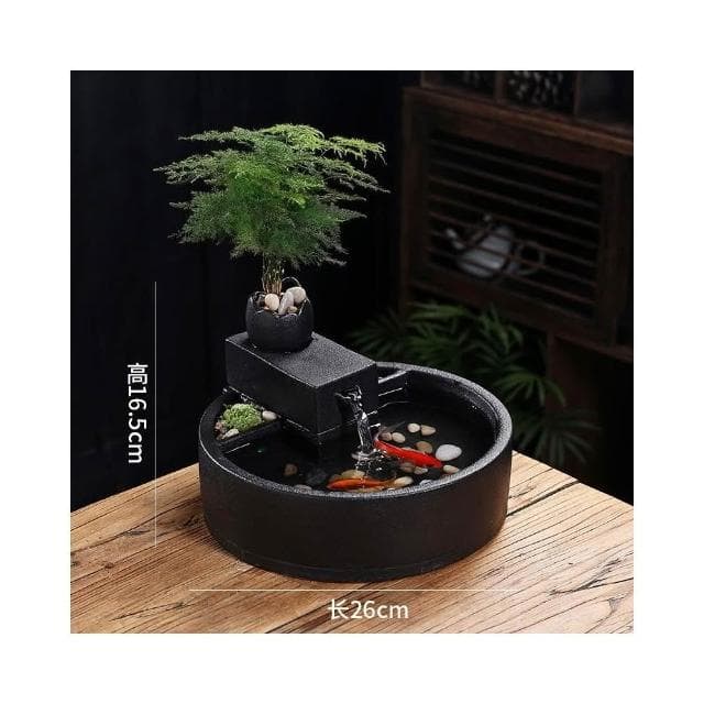 流水生財 循環水招財 風水球噴泉 辦公室桌面茶几小擺件 開業喬遷禮物 時來運轉 療癒小物 辦公室風水陶瓷擺件