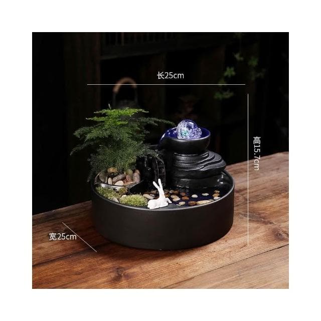 流水生財 循環水招財 風水球噴泉 辦公室桌面茶几小擺件 開業喬遷禮物 時來運轉 療癒小物 辦公室風水陶瓷擺件