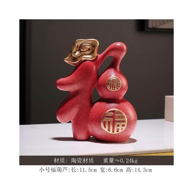 葫蘆擺件 陶瓷工藝品 客廳玄關創家居裝飾 喬遷禮物 裝飾品擺件 風水擺件 玄關擺飾