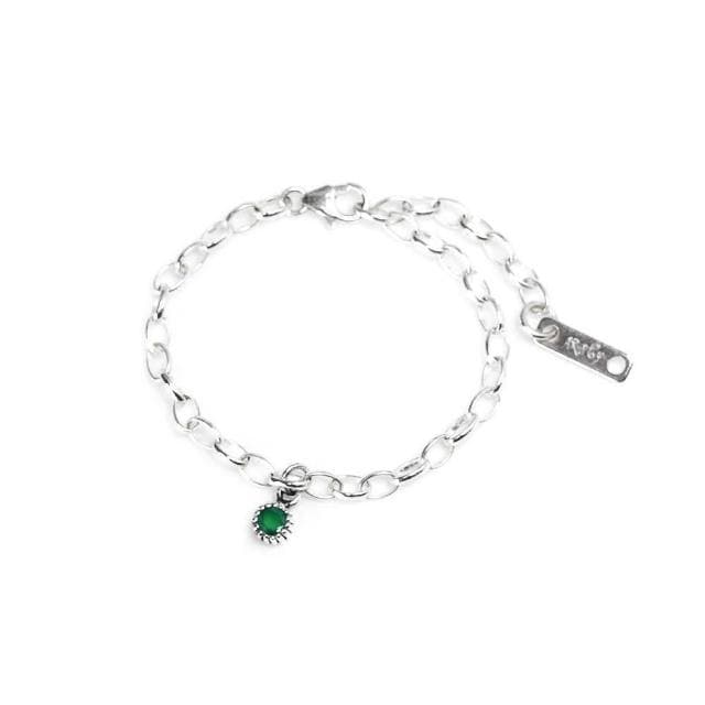 【ART64】寶寶純銀手鍊 彌月禮盒 12款天然石任選 新生兒禮物/兒童生日禮推薦(附提袋與擦銀布)