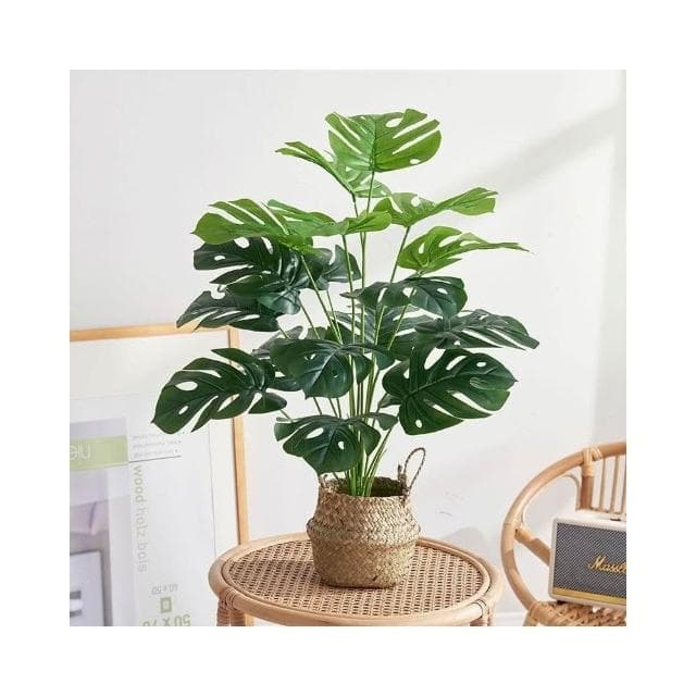 🔥部分現貨 北歐ins風仿真植物 客廳仿真綠植龜背竹小盆栽 假綠植擺件 裝飾假花仿真花擺設 綠植裝飾擺件 擺飾假花