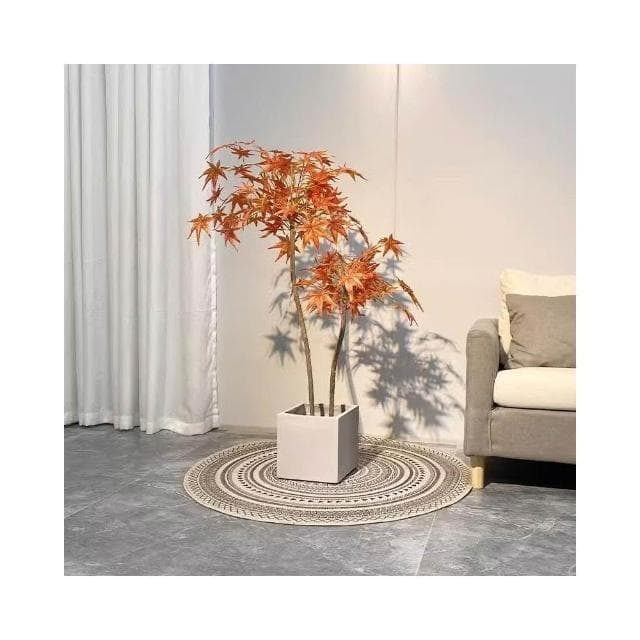 ✨可開發票✨ins仿真紅綠植楓樹盆栽北歐現代輕奢客廳房間網紅室內落地假樹 假植物落地擺件居傢裝飾 仿真植物 人造植物