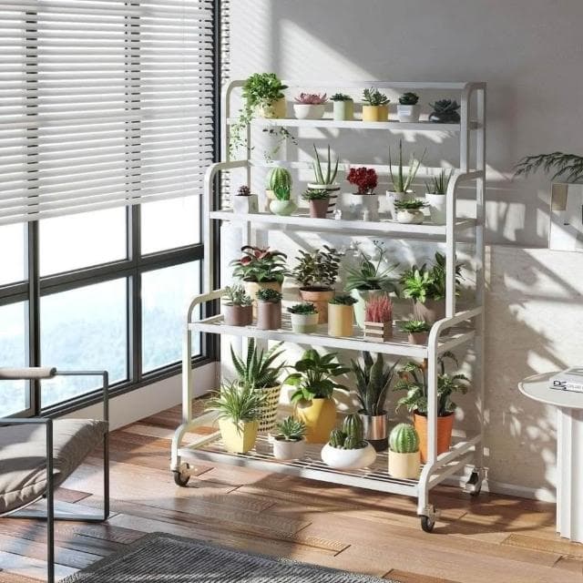 免運 鐵藝花架 陽臺花架子 室內外客廳簡約落地式防腐防銹多層多肉綠蘿架盆栽架 花架陽臺落地式 園藝花架 植物架 陽臺花架