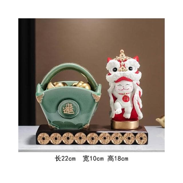 招財聚寶盆擺件新中式家居客廳辦公室博古架高檔裝飾品喬遷禮物