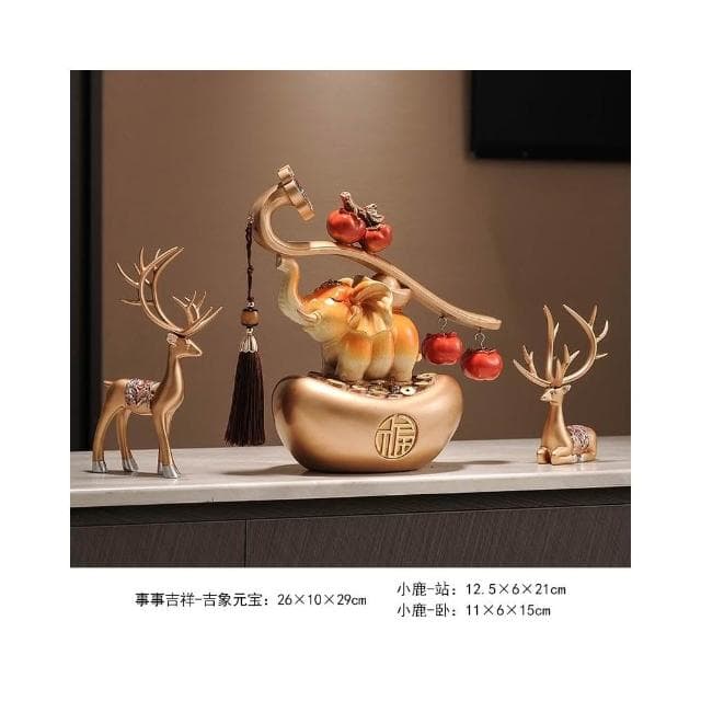 五福臨門葫蘆招財擺件玄關客廳新中式搬家禮物喬遷之喜新居禮品