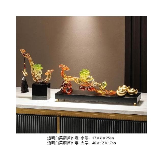 葫蘆柿柿如意白菜擺件中式客廳裝飾玄關禮物喬遷新居搬家之喜禮品