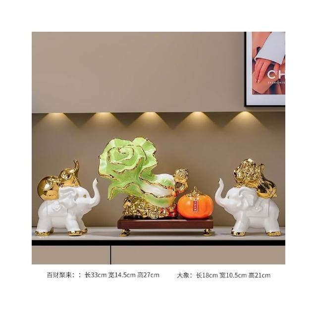 辦公室如意白菜擺件高檔客廳玄關酒櫃裝飾品開業喬遷之喜入宅禮物