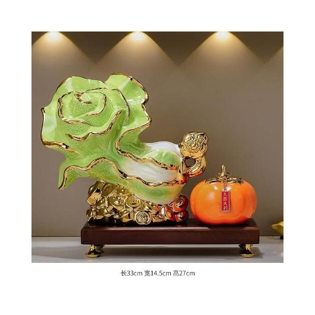 辦公室如意白菜擺件高檔客廳玄關酒櫃裝飾品開業喬遷之喜入宅禮物