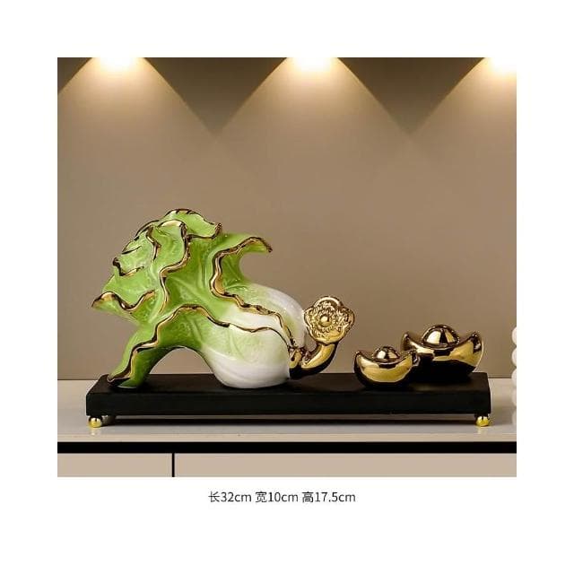 辦公室如意白菜擺件高檔客廳玄關酒櫃裝飾品開業喬遷之喜入宅禮物