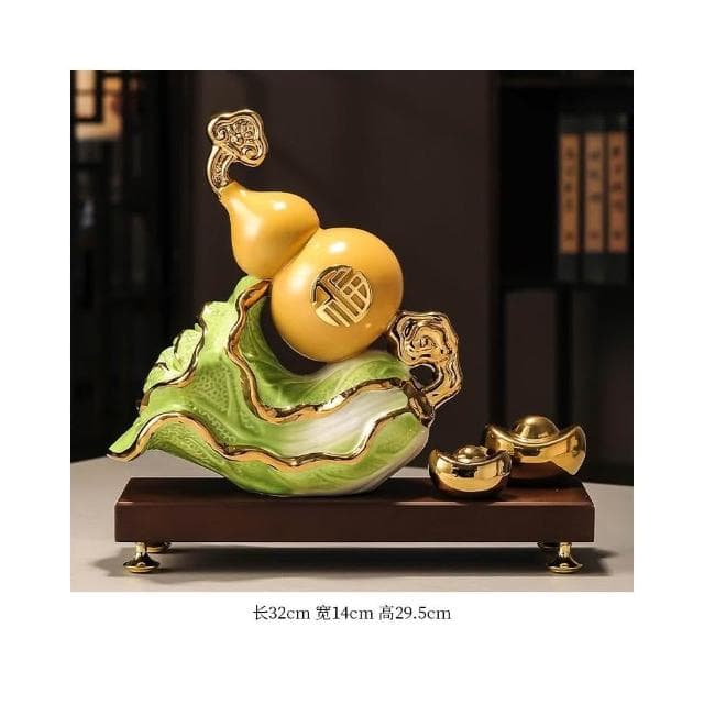 辦公室如意白菜擺件高檔客廳玄關酒櫃裝飾品開業喬遷之喜入宅禮物