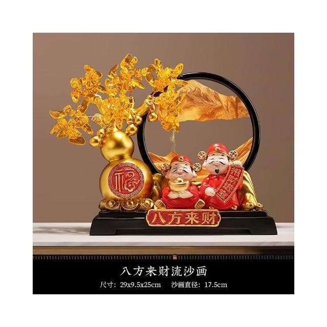 財神爺擺件開業禮物客廳玄關電視櫃店鋪收銀臺裝飾品喬遷新居禮品