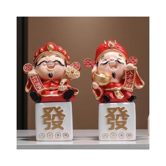 招財財神爺擺件新中式客廳玄關辦公室擺設客廳喬遷店鋪開業禮物