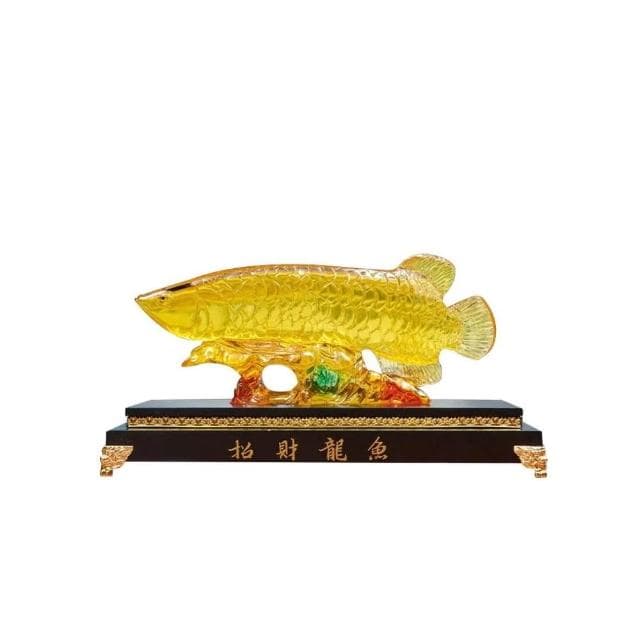 招財金龍魚擺件中式家居裝飾品客廳辦公室店鋪工藝品開業喬遷禮品