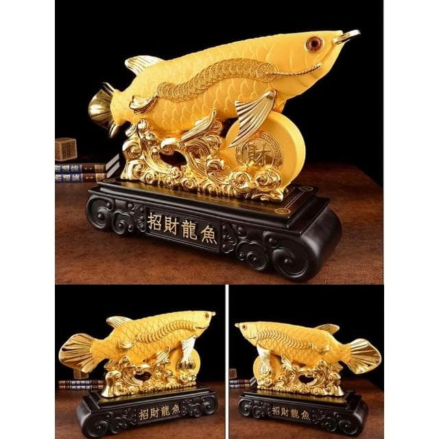 招財金龍魚擺件高檔喬遷禮品招財魚客廳辦公室裝飾店鋪開業禮品