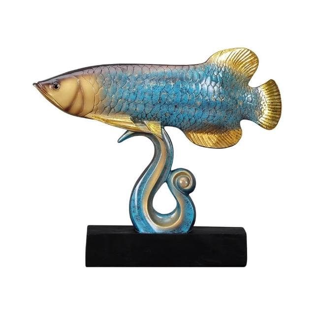 招財金龍魚裝飾擺件喬遷開業結婚禮物 客廳電視櫃酒櫃家居裝飾品