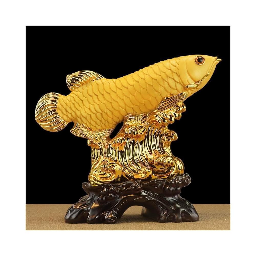 招財金龍魚擺件客廳玄關裝飾品公司前臺店鋪開業禮品喬遷開業禮物