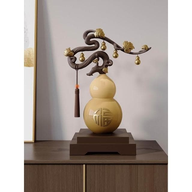 五福臨門葫蘆擺件新中式酒櫃招財納福裝飾品博古架送領導喬遷禮品